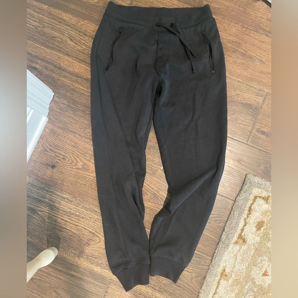 black j. crew fleece joggers